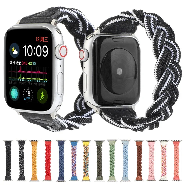 Elastisches, gewebtes Armband für Apple Watch Series 6, SE, 5 und 4 (40 mm) / 3, 2 und 1 (38 mm, 160 mm)
