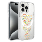 Flower Pattern IMD Glitter Magnetic Phone Case, For iPhone 15 Pro Max, For iPhone 15 Pro, For iPhone 15