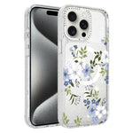 Flower Pattern IMD Glitter Magnetic Phone Case, For iPhone 15 Pro Max, For iPhone 15 Pro, For iPhone 15