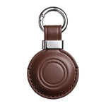 XDcase Metallclip Mikrofaser Leder Schutzhülle mit Schlüsselring, Für AirTag 2. Gen / 1. Gen