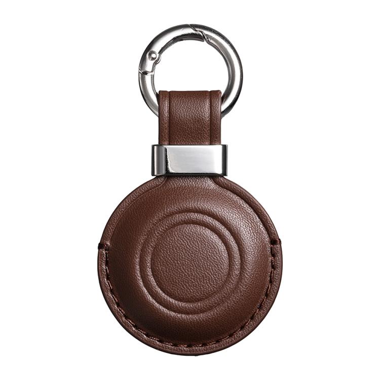 XDcase Metallclip Mikrofaser Leder Schutzhülle mit Schlüsselring, Für AirTag 2. Gen / 1. Gen