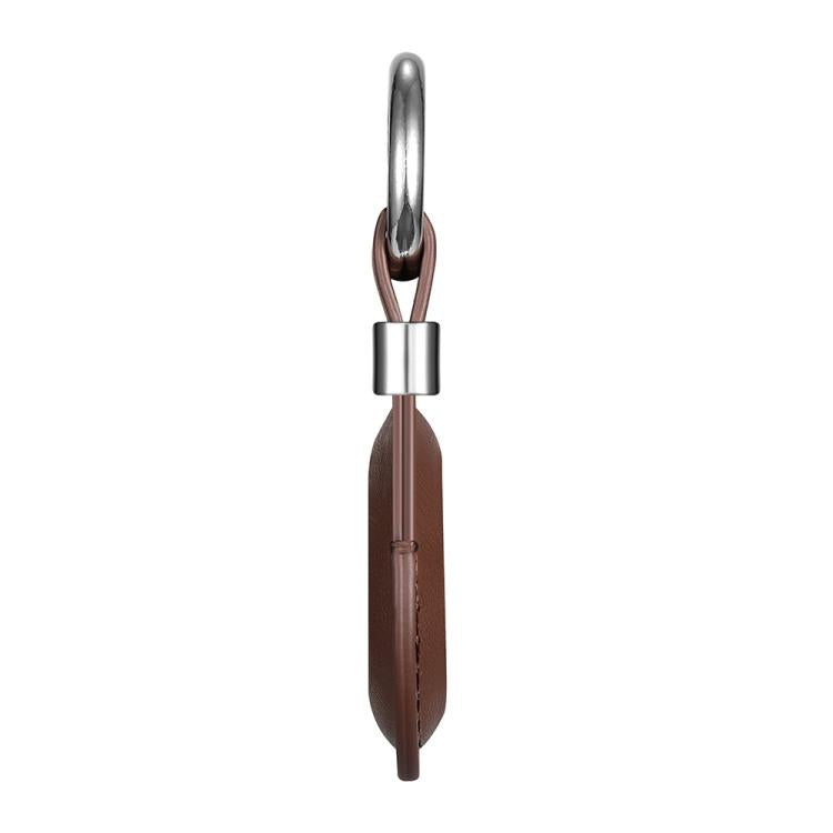 XDcase Metallclip Mikrofaser Leder Schutzhülle mit Schlüsselring, Für AirTag 2. Gen / 1. Gen