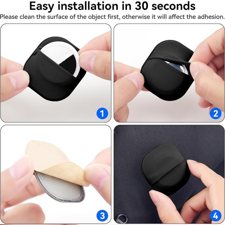 XDcase Elastische Stoff Rückseitig Klebendes Karten-Design Schutzhülle, Für AirTag 2. Gen / 1. Gen