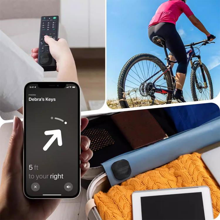 XDcase Elastische Stoff Rückseitig Klebendes Karten-Design Schutzhülle, Für AirTag 2. Gen / 1. Gen