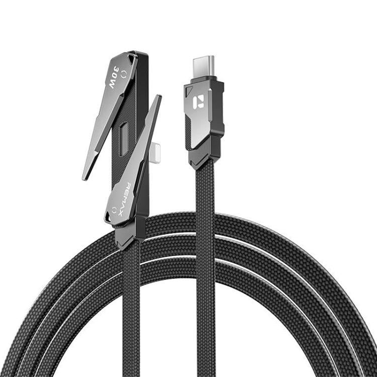 REMAX CB53 1,2m PD30W Type-C zu 8-Pin Telefonhalter Geflochtenes Schnelllade-Datenkabel, Type-C zu 8-Pin