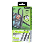 REMAX CB53 1,2m PD30W Type-C zu 8-Pin Telefonhalter Geflochtenes Schnelllade-Datenkabel, Type-C zu 8-Pin