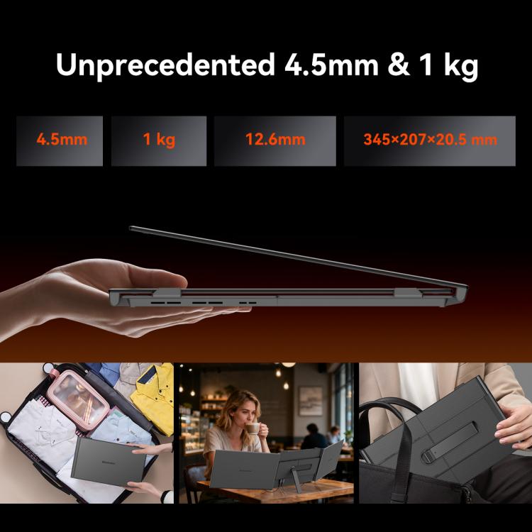 Blackview DCM6 14 Zoll Dual-Screen Tragbarer Laptop-Erweiterungsmonitor mit Ständer, DCM6