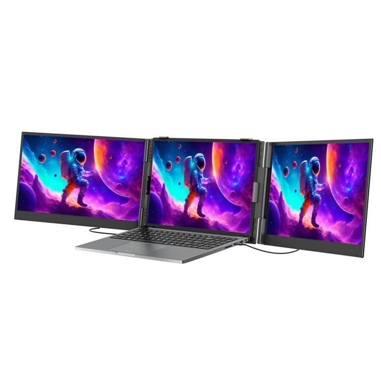 Blackview DCM8 15,3 Zoll Dual-Display Tragbare Laptop-LCD-Monitore Bildschirmverlängerung mit Ständer, DCM8