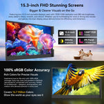 Blackview DCM8 15,3 Zoll Dual-Display Tragbare Laptop-LCD-Monitore Bildschirmverlängerung mit Ständer, DCM8