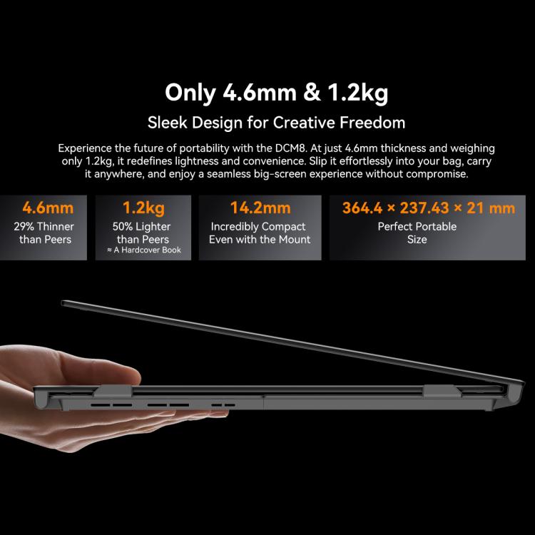 Blackview DCM8 15,3 Zoll Dual-Display Tragbare Laptop-LCD-Monitore Bildschirmverlängerung mit Ständer, DCM8