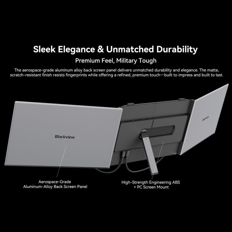Blackview DCM8 15,3 Zoll Dual-Display Tragbare Laptop-LCD-Monitore Bildschirmverlängerung mit Ständer, DCM8