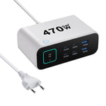 YMX-615-LCD470W 4xType-C und 2xUSB 470W GaN Multifunktionsladegerät, AU-Stecker, EU-Stecker, UK-Stecker, US-Stecker