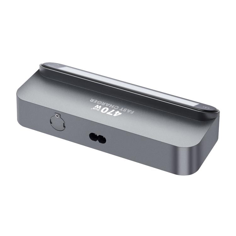 YMX-LCD470W 470W 3xType-C und 2xUSB GaN Smart Digital Display Multifunktionsladegerät mit Type-C einziehbarem Kabel, AU-Stecker, EU-Stecker, UK-Stecker, US-Stecker