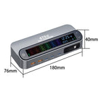 YMX-LCD470W 470W 3xType-C und 2xUSB GaN Smart Digital Display Multifunktionsladegerät mit Type-C einziehbarem Kabel, AU-Stecker, EU-Stecker, UK-Stecker, US-Stecker