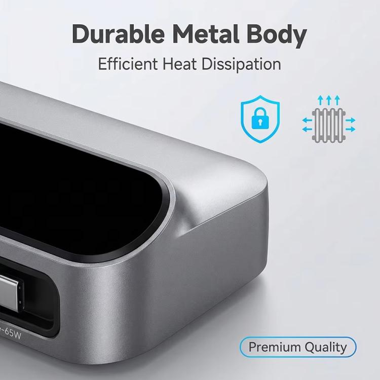 YMX-LCD470W 470W 3xType-C und 2xUSB GaN Smart Digital Display Multifunktionsladegerät mit Type-C einziehbarem Kabel, AU-Stecker, EU-Stecker, UK-Stecker, US-Stecker