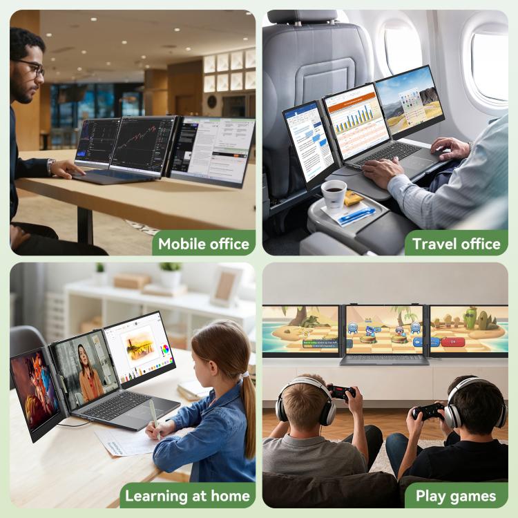 Blackview DCM8 Pro 15,3 Zoll Dual-Screen Tragbarer Erweiterungsmonitor für 14-17,3 Zoll Laptops