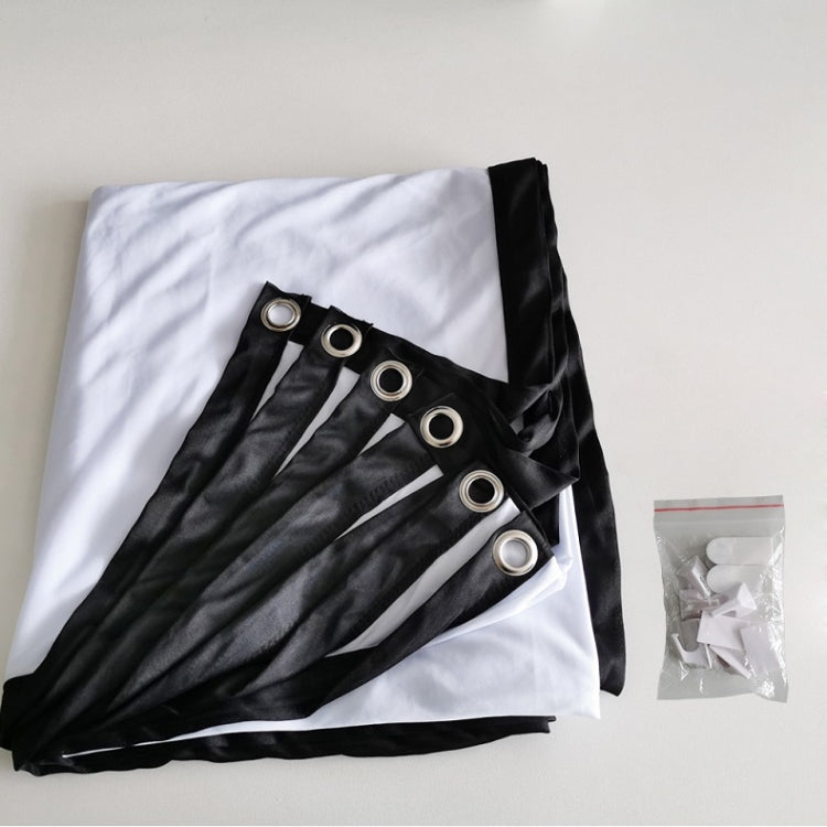 Einfache faltbare dünne Polyester Projektorleinwand, 60 Zoll (16:9) Projektionsfläche: 132x75cm, 60 Zoll (4:3) Projektionsfläche: 120x90cm, 72 Zoll (16:9) Projektionsfläche: 159x90cm, 72 Zoll (4:3) Projektionsfläche: 146x110cm