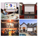 Einfache faltbare dünne Polyester Projektorleinwand, 60 Zoll (16:9) Projektionsfläche: 132x75cm, 60 Zoll (4:3) Projektionsfläche: 120x90cm, 72 Zoll (16:9) Projektionsfläche: 159x90cm, 72 Zoll (4:3) Projektionsfläche: 146x110cm