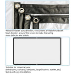 Einfache faltbare dünne Polyester Projektorleinwand, 60 Zoll (16:9) Projektionsfläche: 132x75cm, 60 Zoll (4:3) Projektionsfläche: 120x90cm, 72 Zoll (16:9) Projektionsfläche: 159x90cm, 72 Zoll (4:3) Projektionsfläche: 146x110cm