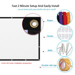 Einfache faltbare dünne Polyester Projektorleinwand, 60 Zoll (16:9) Projektionsfläche: 132x75cm, 60 Zoll (4:3) Projektionsfläche: 120x90cm, 72 Zoll (16:9) Projektionsfläche: 159x90cm, 72 Zoll (4:3) Projektionsfläche: 146x110cm