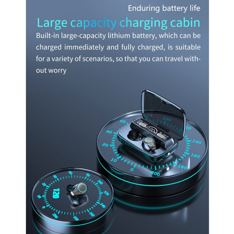 M18 Bluetooth 5.1 LED-Display Wasserdichter kabelloser Bluetooth-Kopfhörer mit Ladebox, M18