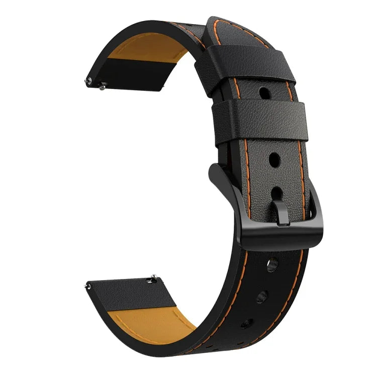 Ersatzarmband aus echtem Leder für Samsung Galaxy Watch 3 45 mm, rundes Lochmuster