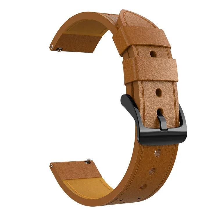 Ersatzarmband aus echtem Leder für Samsung Galaxy Watch 3 45 mm, rundes Lochmuster