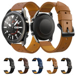 Ersatzarmband aus echtem Leder für Samsung Galaxy Watch 3 45 mm, rundes Lochmuster