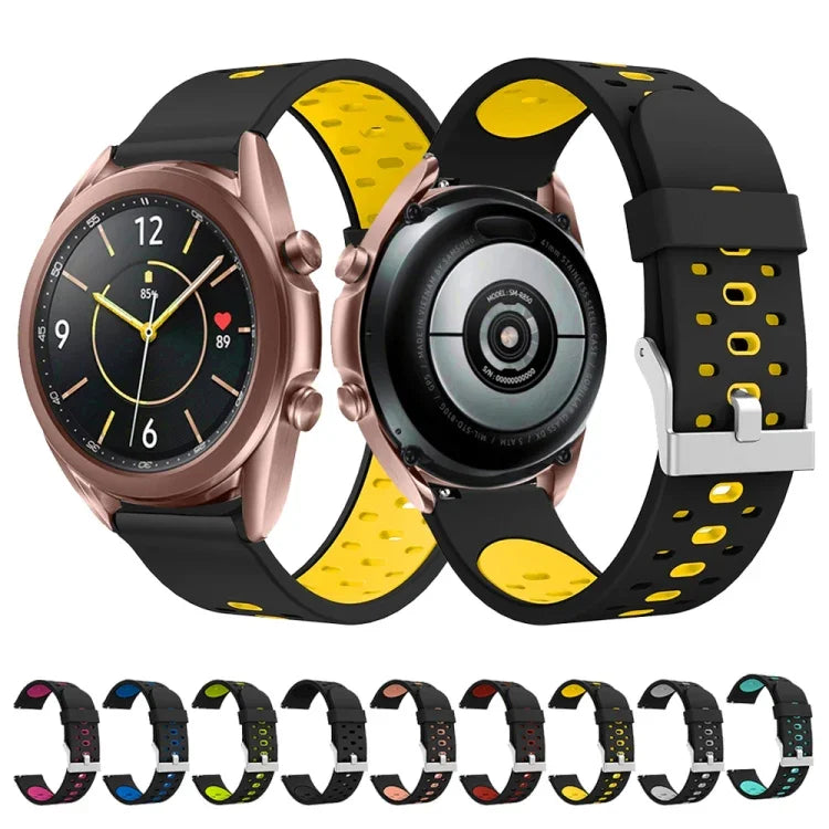 Silikon-Ersatzarmband mit drei Löchern für Samsung Galaxy Watch 3 (41 mm), passend für Samsung Galaxy Watch 3 (41 mm)