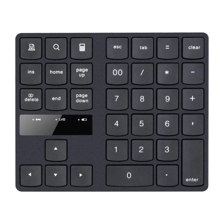 533-Bit-Digitaltastatur mit 35 Tasten, 2,4-GHz-Band, ultradünnem Design und kabelloser Ladefunktion