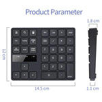 533-Bit-Digitaltastatur mit 35 Tasten, 2,4-GHz-Band, ultradünnem Design und kabelloser Ladefunktion
