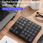 533-Bit-Digitaltastatur mit 35 Tasten, 2,4-GHz-Band, ultradünnem Design und kabelloser Ladefunktion