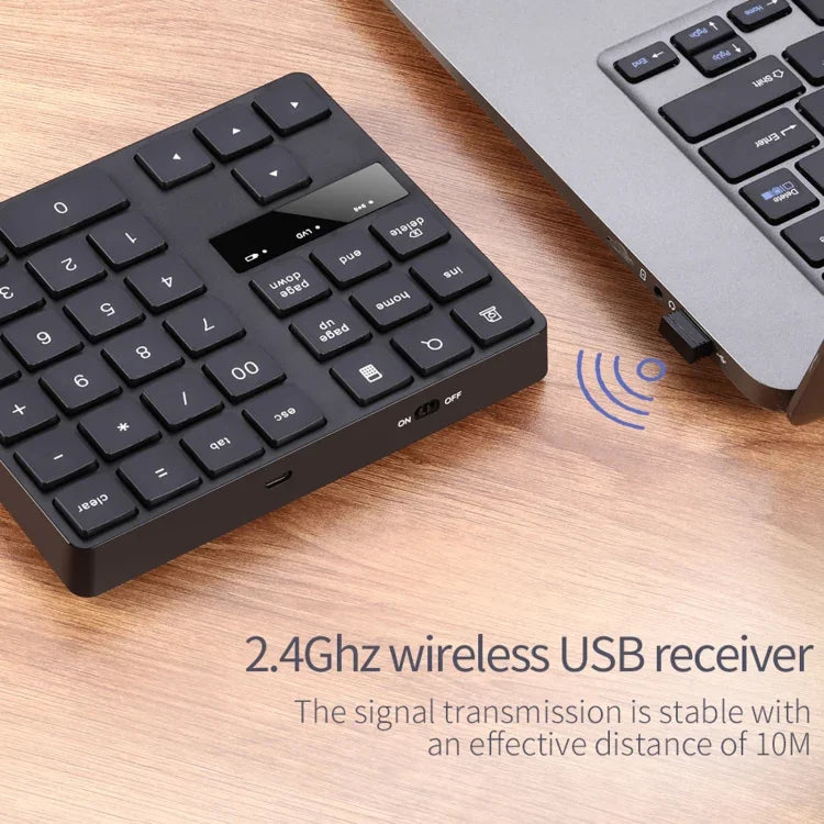 533-Bit-Digitaltastatur mit 35 Tasten, 2,4-GHz-Band, ultradünnem Design und kabelloser Ladefunktion