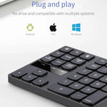 533-Bit-Digitaltastatur mit 35 Tasten, 2,4-GHz-Band, ultradünnem Design und kabelloser Ladefunktion