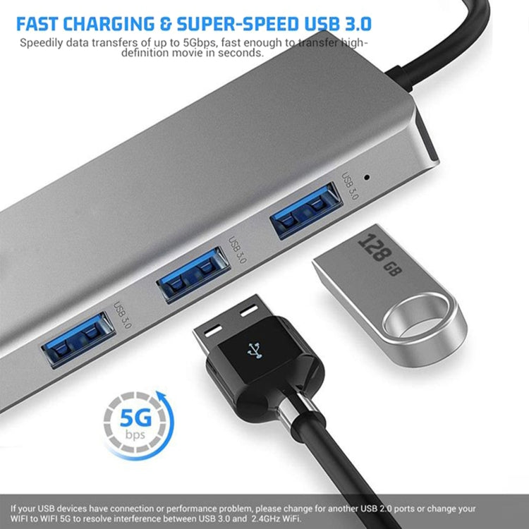12-in-1 HDMI x2 + USB3.0 + USB2.0 + PD-Ladung + VGA + RJ45 + 3,5mm Klinke + TF/SD x2 Typ-C / USB-C HUB Dockingstation