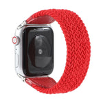 Geflochtenes Nylon- und Lederarmband für Apple Watch Series 6, SE, 5 und 4 (44 mm) sowie 3, 2 und 1 (42 mm), Größen: S, M, L