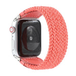 Geflochtenes Nylon- und Lederarmband für Apple Watch Series 6, SE, 5 und 4 (44 mm) sowie 3, 2 und 1 (42 mm), Größen: S, M, L