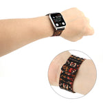 Armbanduhr mit Schnalle im Ethno-Stil für Apple Watch Series 6, SE, 5 und 4 (40 mm) sowie für Apple Watch Series 7 (41 mm), 6, SE, 5 und 4 (40 mm) und 3, 2 und 1 (38 mm).
