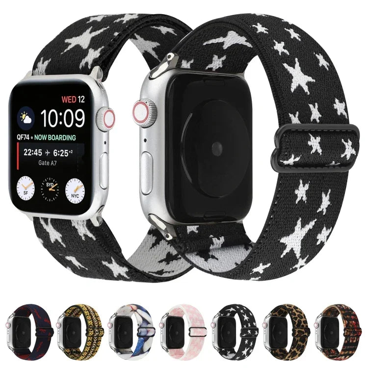 Armbanduhr mit Schnalle im Ethno-Stil für Apple Watch Series 6, SE, 5 und 4 (40 mm) sowie für Apple Watch Series 7 (41 mm), 6, SE, 5 und 4 (40 mm) und 3, 2 und 1 (38 mm).