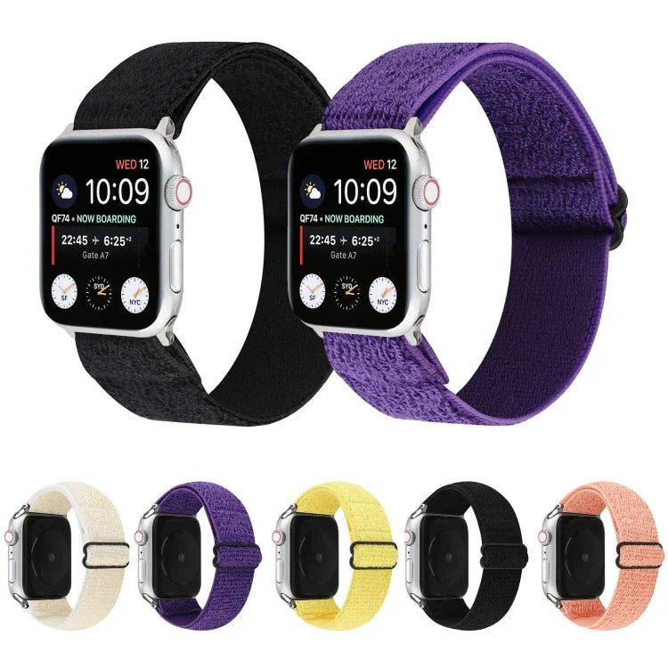 Einfarbiges Nylon-Armband für Apple Watch Series 6, SE, 5 und 4 (40 mm) / 3, 2 und 1 (38 mm), für Apple Watch Series 7 (41 mm) / 6, SE, 5 und 4 (40 mm) / 3, 2 und 1 (38 mm)