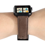 Armband aus echtem Leder mit Litschi-Textur für Apple Watch Series 6, SE, 5 und 4 (40 mm) sowie für Apple Watch Series 7 (41 mm), 6, SE, 5 und 4 (40 mm) und 3, 2 und 1 (38 mm).