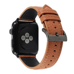 Armband aus echtem Leder mit Litschi-Textur für Apple Watch Series 6, SE, 5 und 4 (40 mm) sowie für Apple Watch Series 7 (41 mm), 6, SE, 5 und 4 (40 mm) und 3, 2 und 1 (38 mm).
