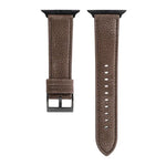 Armband aus echtem Leder mit Litschi-Textur für Apple Watch Series 6, SE, 5 und 4 (44 mm) sowie 3, 2 und 1 (42 mm) und 7 (45 mm).