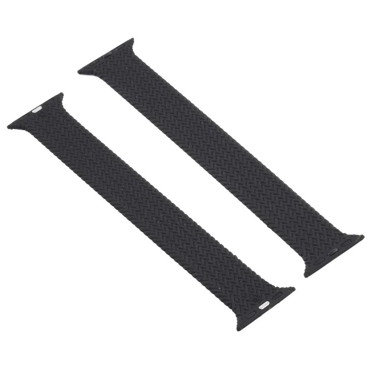Silikonarmband mit einlagigem Webmuster für Apple Watch Series 6 &amp; SE &amp; 5 &amp; 4 (40 mm) / 3 &amp; 2 &amp; 1 (38 mm), Größen S, M, L