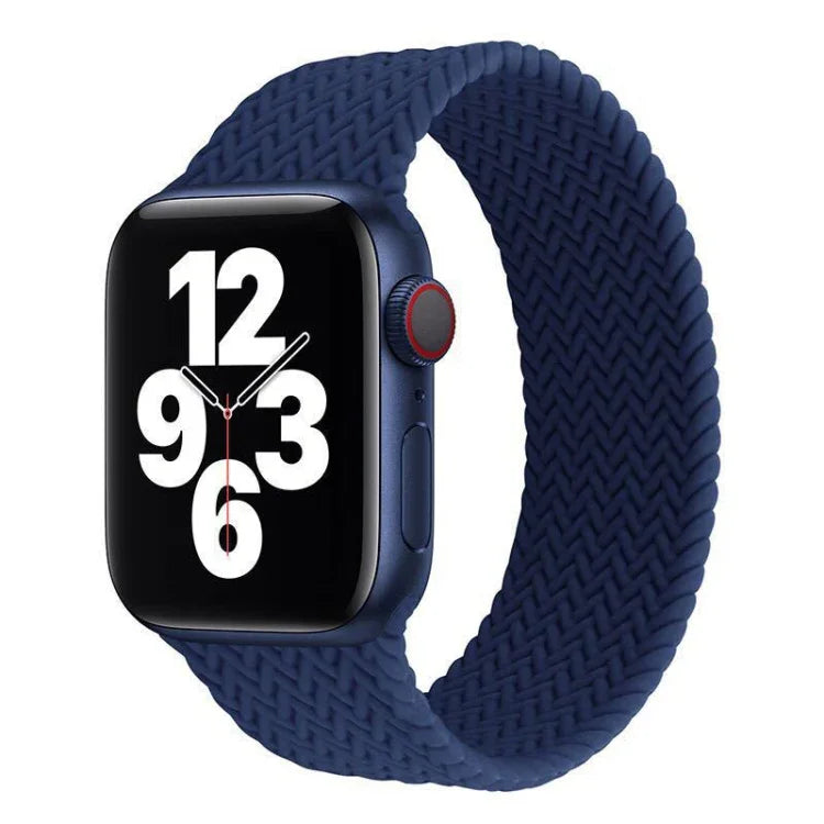 Silikonarmband mit einlagigem Webmuster für Apple Watch Series 6 &amp; SE &amp; 5 &amp; 4 (40 mm) / 3 &amp; 2 &amp; 1 (38 mm), Größen S, M, L