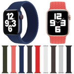 Silikonarmband mit einlagigem Webmuster für Apple Watch Series 6 &amp; SE &amp; 5 &amp; 4 (40 mm) / 3 &amp; 2 &amp; 1 (38 mm), Größen S, M, L