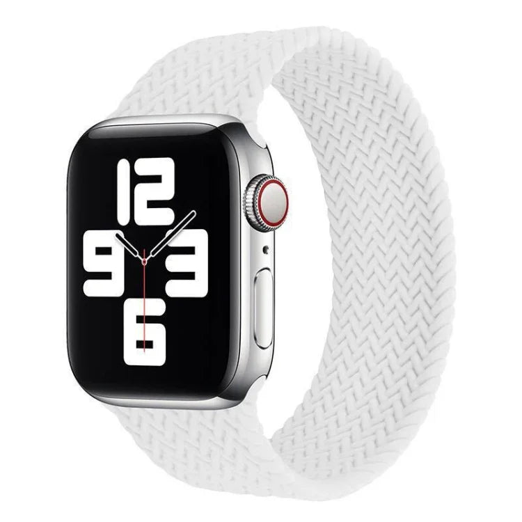 Silikonarmband mit einlagigem Webmuster für Apple Watch Series 6 &amp; SE &amp; 5 &amp; 4 (40 mm) / 3 &amp; 2 &amp; 1 (38 mm), Größen S, M, L