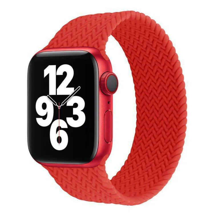 Silikonarmband mit einlagigem Webmuster für Apple Watch Series 6 &amp; SE &amp; 5 &amp; 4 (40 mm) / 3 &amp; 2 &amp; 1 (38 mm), Größen S, M, L