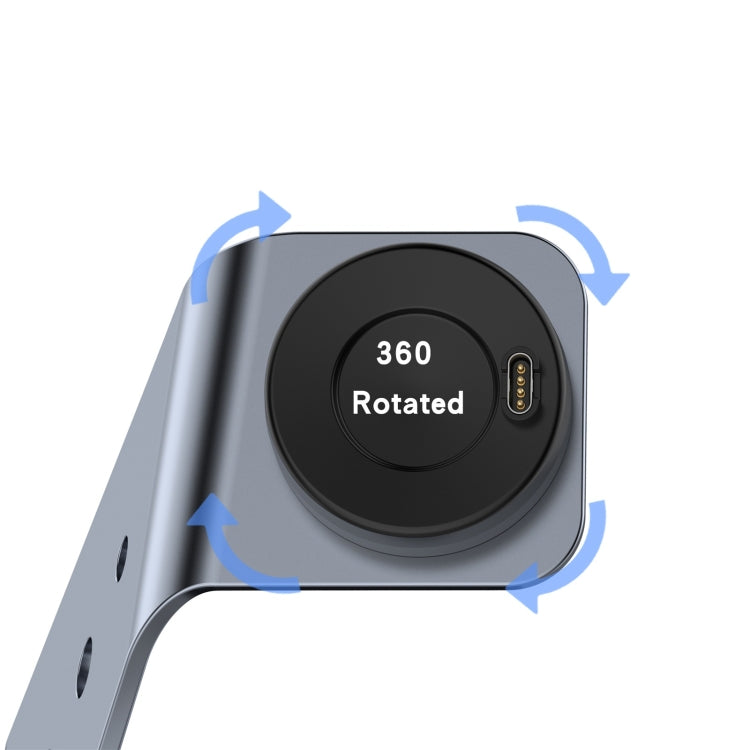 For Garmin Forerunner 745 / Venu Sq / Fenix 6 Universal Aluminum Alloy Magnetic Charger Holder with Chip Protection, Support Fast Charging, For Garmin Forerunner 745 (Left Interface)