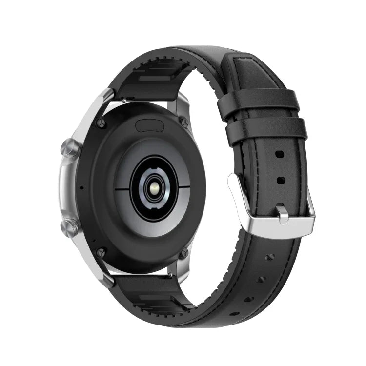 20 mm Silikon-Leder-Ersatzarmband für Samsung Galaxy Watch 3 (41 mm)